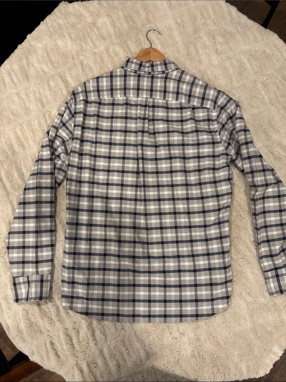 J. Crew Gray and Navy Plaid Button-Down Shirt - Men's